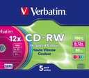 CD-RW Colour 12x 700 MB 5 pieza(s)
