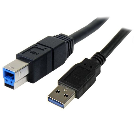 [USB3SAB3MBK] Cable USB 3.0 SuperSpeed Negro de 3 metros - A Macho a B Macho
