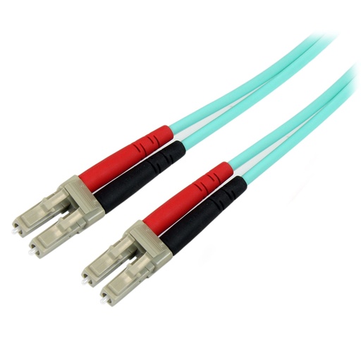[A50FBLCLC10] Cable de 10m de Fibra Óptica Multimodo OM3 LC a LC UPC - Full Duplex 50/125µm - para Redes de 100G - LOMMF/VCSEL - Pérdida Baja al Insertar <0.3dB - Cable LSZH