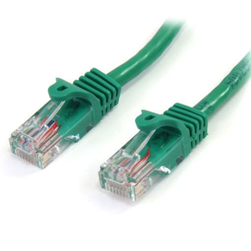 [45PAT3MGN] Cable de 3m Verde de Red Fast Ethernet Cat5e RJ45 sin Enganche - Cable Patch Snagless