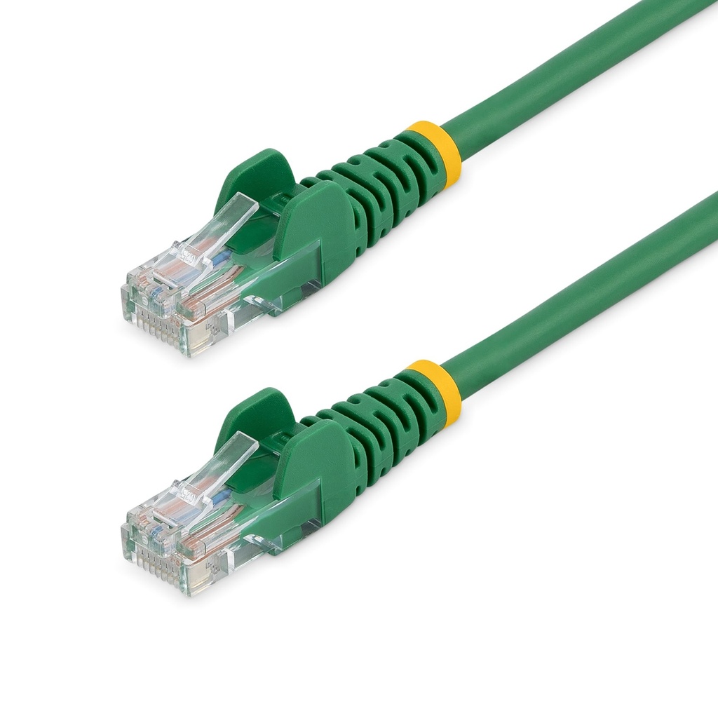 Cable de 2m Verde de Red Fast Ethernet Cat5e RJ45 sin Enganche - Cable Patch Snagless