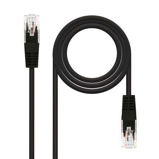 [10.20.0102-BK] CABLE RED LATIGUILLO RJ45 CAT.5E UTP AWG24, NEGRO, 2.0 M