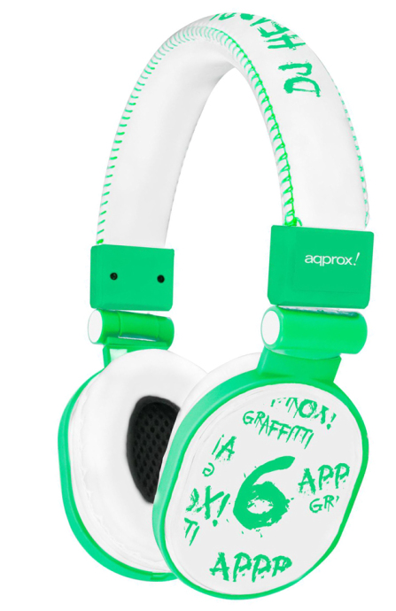 APPDJGLG auricular y casco Auriculares Alámbrico Música Verde, Blanco