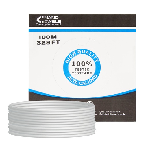 [10.20.0302] CABLE RED RJ45 CAT.5E UTP RIGIDO AWG24, 100 M