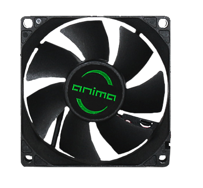 [AF8] AF8, ventilador para PC, 8cm, 12v, 12dB, 7 aspas, 1800 RPM, negro