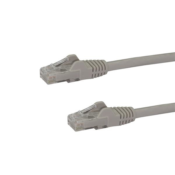 Cable de 10m Gris de Red Gigabit Cat6 Ethernet RJ45 sin Enganche - Snagless