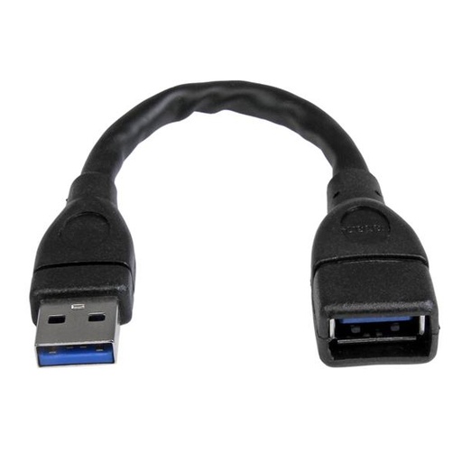 [USB3EXT6INBK] Cable de 15cm Extensor USB 3.0 - Alargador USB 3.0 SuperSpeed Negro