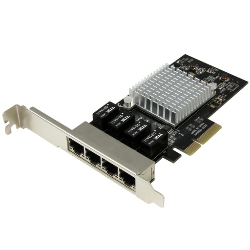 [ST4000SPEXI] Tarjeta de Red PCI Express Ethernet Gigabit con 4 Puertos RJ45 Chipset Intel i350