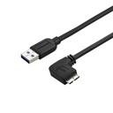 Cable delgado de 1m Micro USB 3.0 acodado a la derecha a USB A