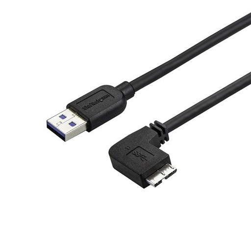 [USB3AU1MRS] Cable delgado de 1m Micro USB 3.0 acodado a la derecha a USB A