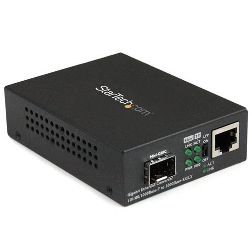 [MCM1110SFP] Conversor de Medios Ethernet Gigabit a Fibra con SFP abierto