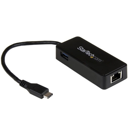 [US1GC301AU] Adaptador de Red Gigabit USB-C con Puerto USB Extra - Negro
