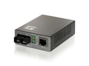 Convertidor SC SMF 10/100BASE-TX a 100BASE-FX PoE PD