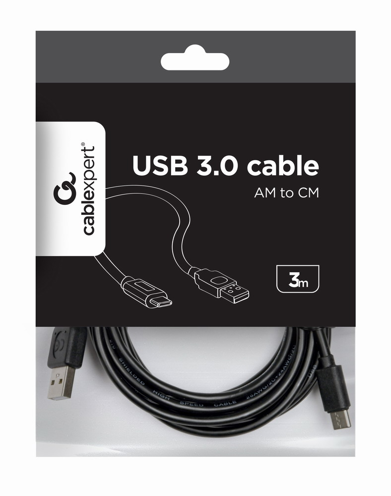 CCP-USB2-AMCM-10 cable USB USB 2.0 3 m USB A USB C Negro