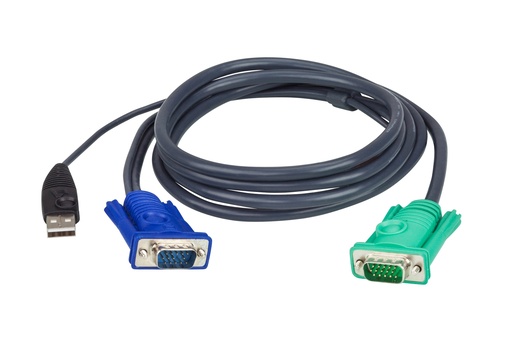 [2L-5202U] Cable KVM USB con SPHD 3 en 1 de 1,8 m