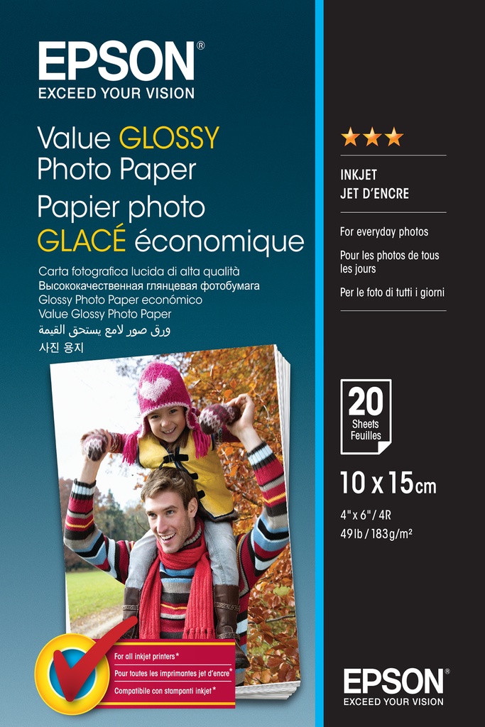 Value Glossy Photo Paper - 10x15cm - 20 Hojas