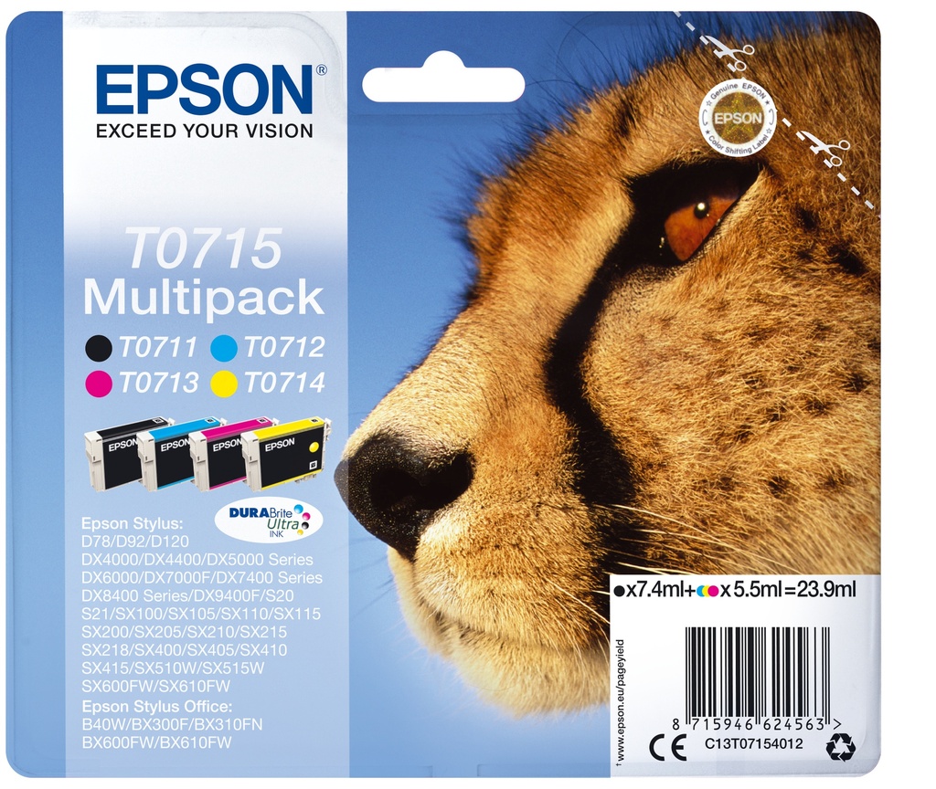 Multipack 4-colours T0715 DURABrite Ultra Ink