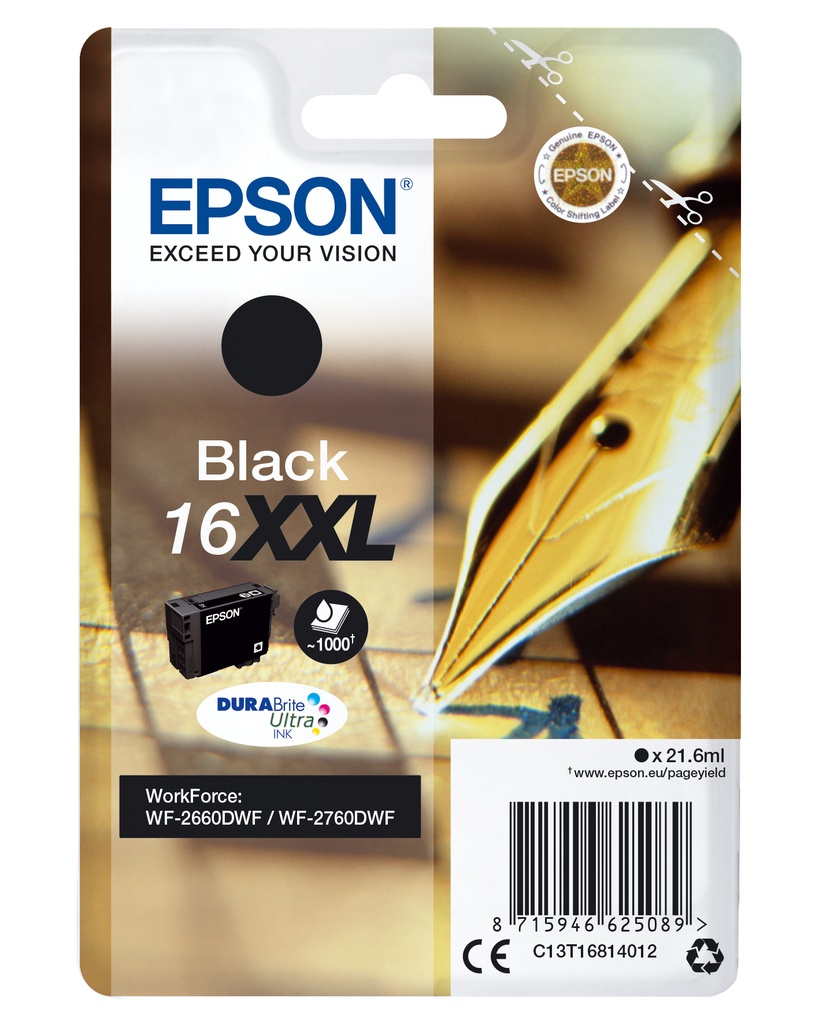 Singlepack Black 16XXL DURABrite Ultra Ink
