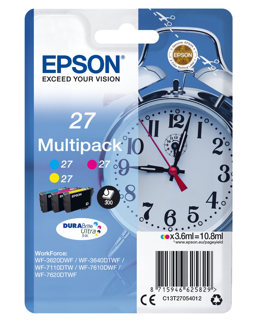 Alarm clock Multipack 3-colour 27 DURABrite Ultra Ink