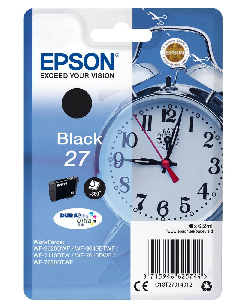 Alarm clock Singlepack Black 27 DURABrite Ultra Ink
