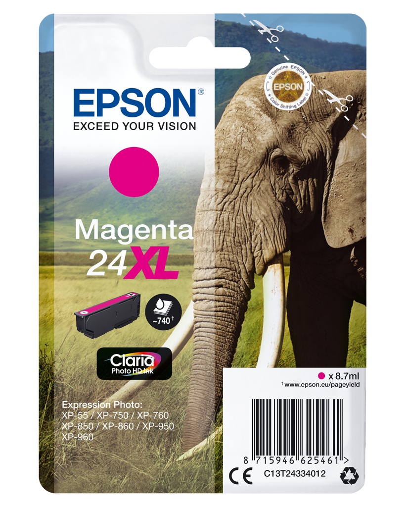 Elephant Cartucho 24XL magenta