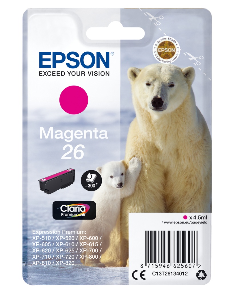 Polar bear Cartucho 26 magenta