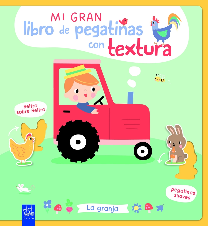 Mi gran libro de pegatinas con textura. La granja