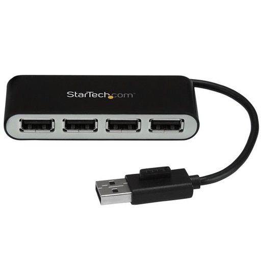 [ST4200MINI2] Concentrador Ladrón USB 2.0 de 4 Puertos con Cable Integrado - Hub Portátil USB 2.0