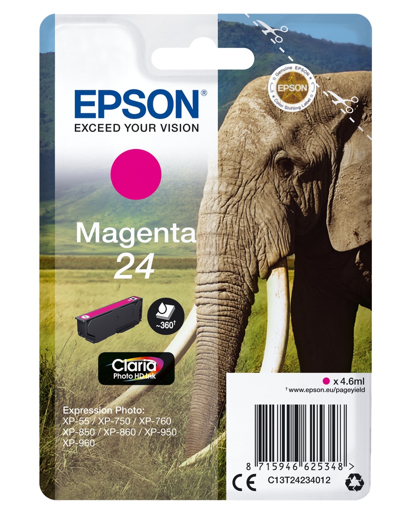 Elephant Cartucho 24 magenta