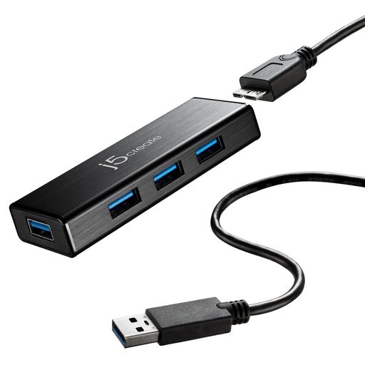 [JUH340-N] JUH340-N Mini HUB USB 3.0 de 4 puertos - UE/RU