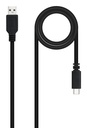 USB 2.0, 1m cable USB USB C USB A Negro