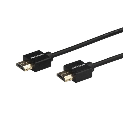 [HDMM2MLP] Cable HDMI 2.0 Delgado de Alta Velocidad con Ethernet 4K 60Hz de 2m - HDR10 - Conectores con Agarre