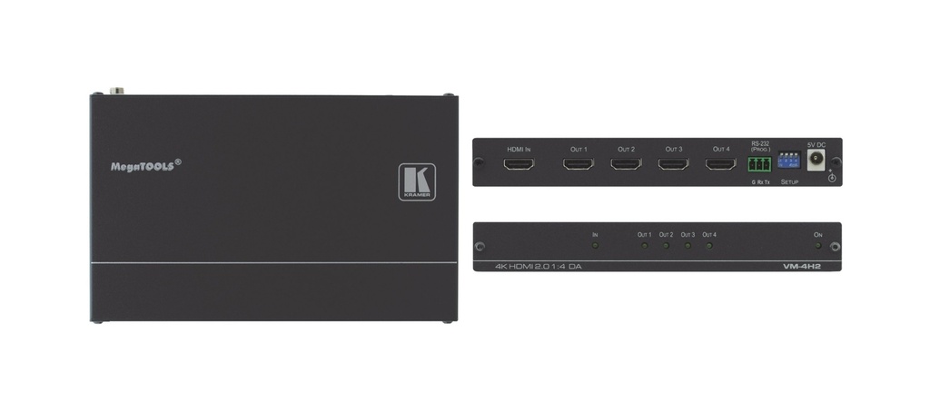 VM-4H2 amplificador de línea de video Negro