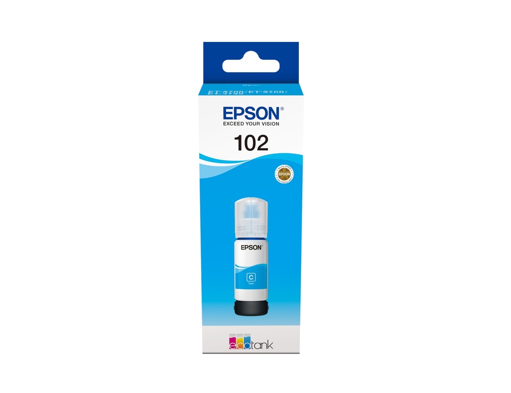 102 EcoTank Cyan ink bottle
