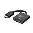 EW9864 adaptador de cable de vídeo 0,2 m HDMI VGA, 3.5mm Negro