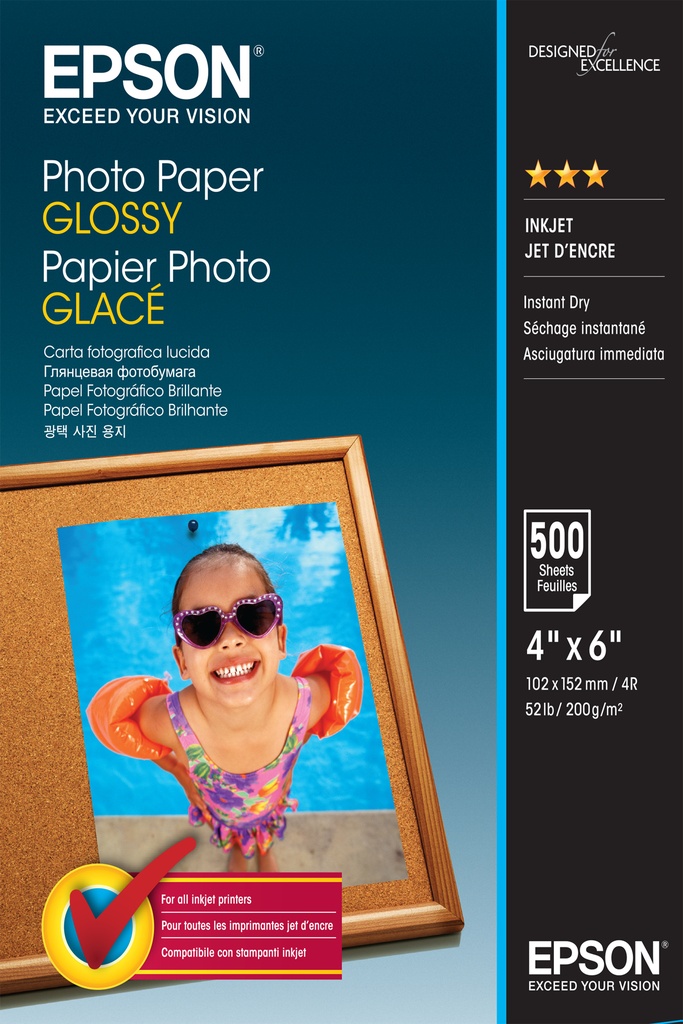 Photo Paper Glossy - 10x15cm - 500 Hojas