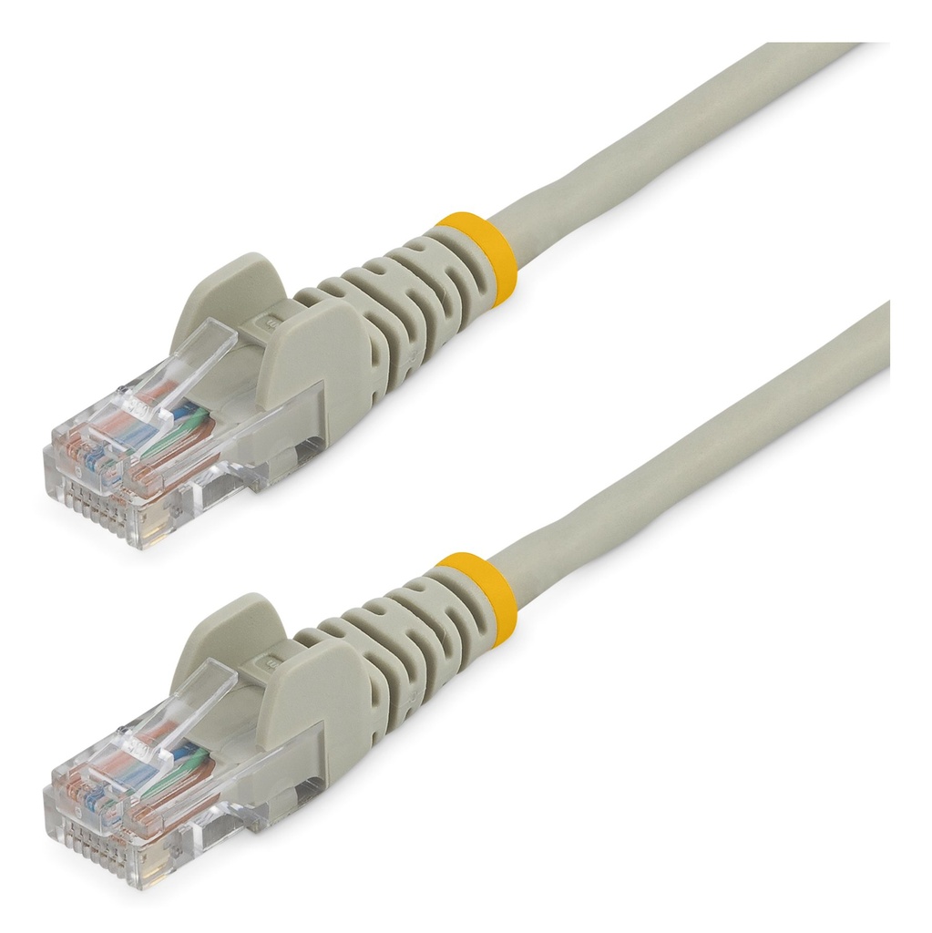 Cable de Red Ethernet 15m UTP Patch Snagless Sin Enganches Cat5e Cat 5e RJ45 - Gris