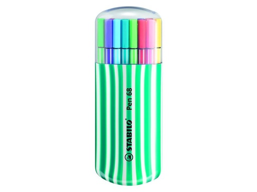 [6820-02-2-5] Estuche Zebrui turquesa 20 Pen 68 6820-02-2-5