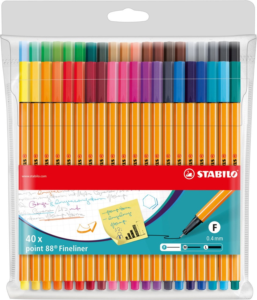 Fineliner point 88 Estuche de 40