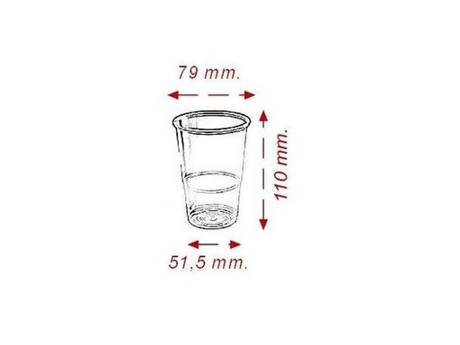[0760] NUP Pack 50 Vasos PP TRANSP.330CC 0760