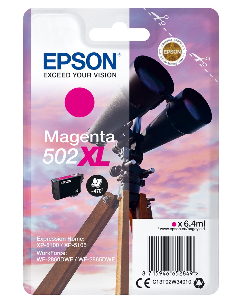 Singlepack Magenta 502XL Ink