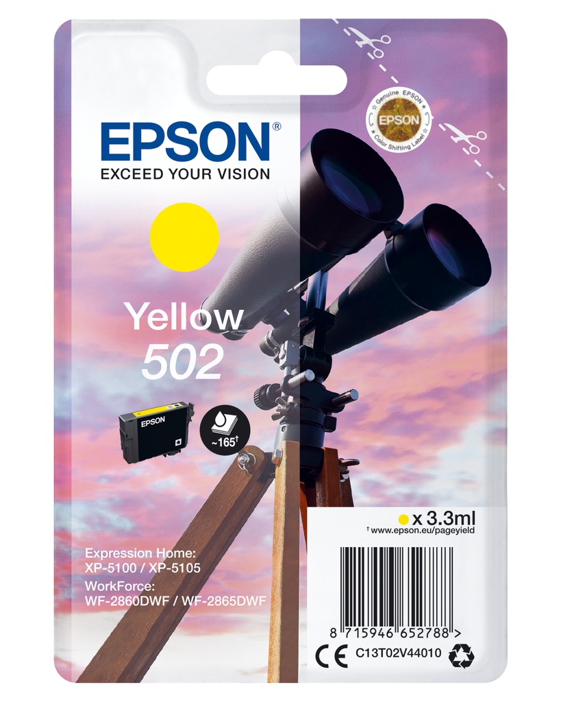 Singlepack Yellow 502 Ink
