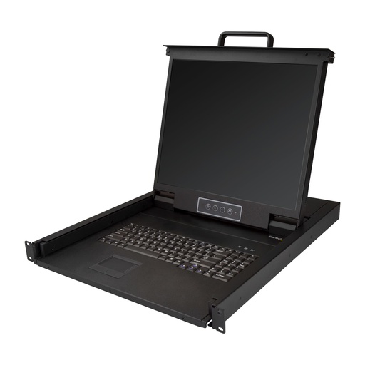 [RKCONS1901] Consola KVM de Montaje en Rack de Servidores - Teclado QWERTY - KVM VGA de 1 Puerto con Monitor LCD de 19" - Switch KVM 1U con Cables - USB - 50.000 MTBF