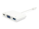 Adaptador USB-C a VGA (HD15), USB-A, 60W USB PD