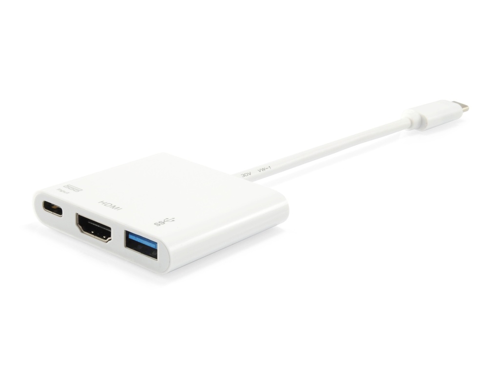 Adaptador USB-C a HDMI , USB-A, 60W USB PD