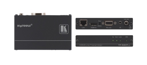 [TP-580TXR] TP-580TXR extensor audio/video Transmisor de señales AV Negro