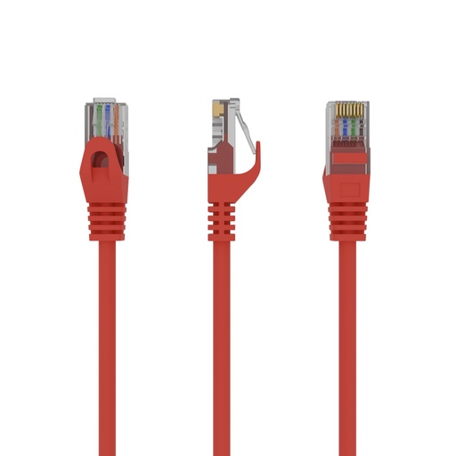 [PP6U-3M/R] PP6U-3M/R cable de red Rojo Cat6 U/UTP (UTP)