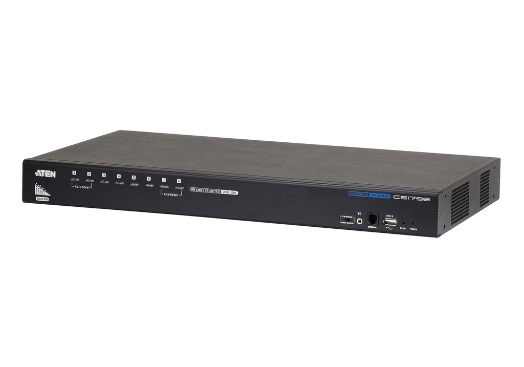 CS1798 interruptor KVM Montaje en rack Negro