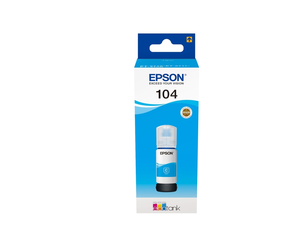 104 EcoTank Cyan ink bottle
