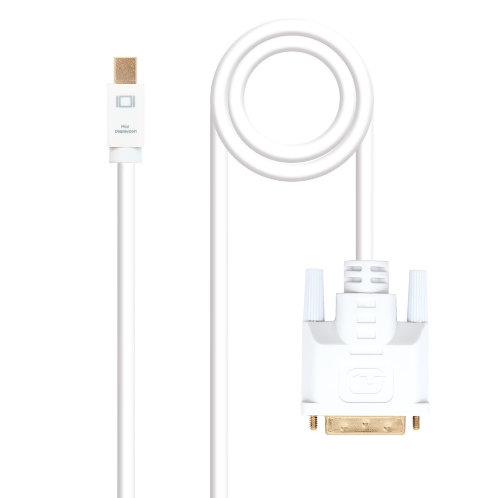 Cable conversor Mini DP a DVI, Mini DP/M - DVI/M, Blanco, 5.0 M